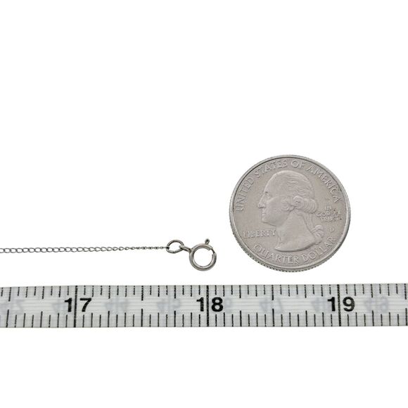 Vintage RL Sterling Silver 925 1.0mm Curb Link Chain Necklace 18" - Picture 2 of 3